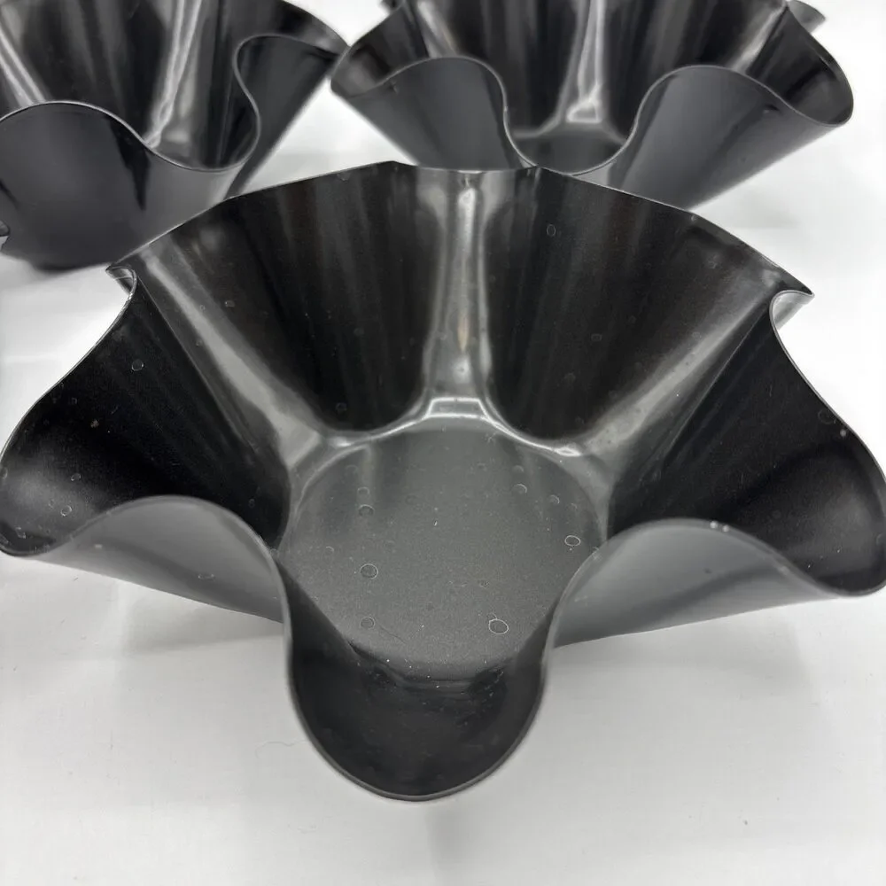 Set of 4 Tortilla Non-Stick Shell Makers Pan Salad Bowl Taco Mold Pans Nestable
